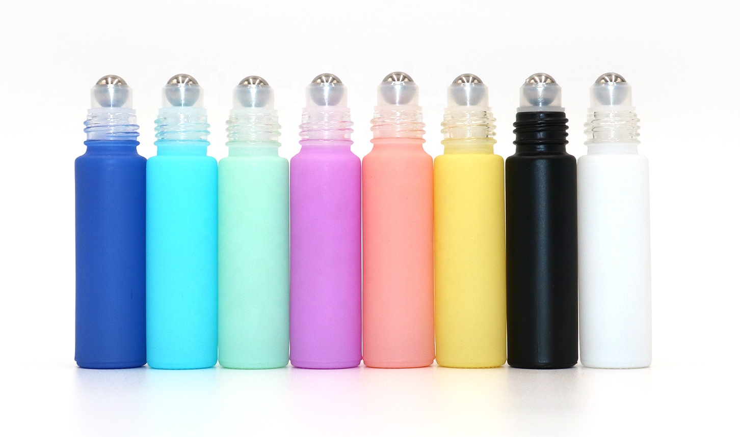 (150 pcs per box) Macaron Series rollon glass bottle 10ml with metal roller for essential oil