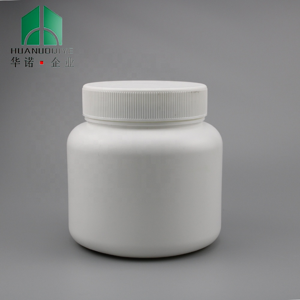 1500ml White HDPE Wide Mouth Plastic Round Jar for Weight Loss Protein Powder With 100-400 Neck