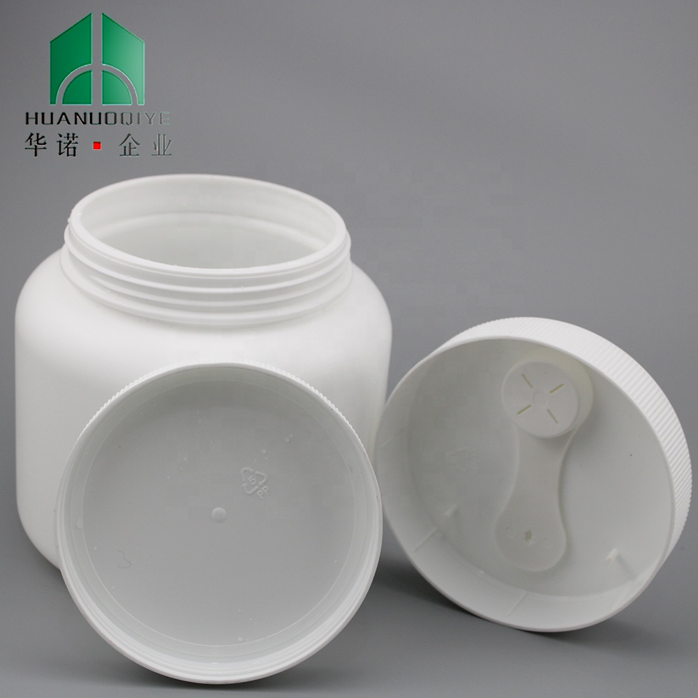 1500ml White HDPE Wide Mouth Plastic Round Jar for Weight Loss Protein Powder With 100-400 Neck