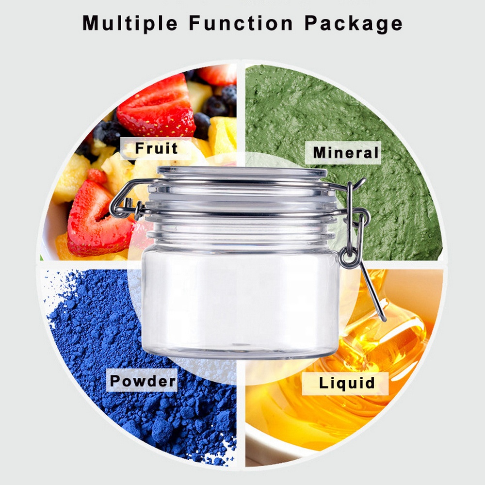 150ML Empty Glass Cosmetic Facial Cream Bottle with Airtight Lids Cream jar with stainless locker plastic jar with lock