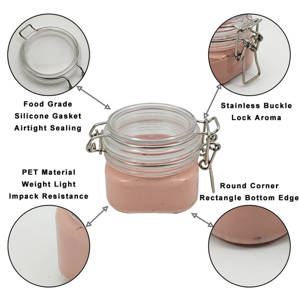 150ML Empty Glass Cosmetic Facial Cream Bottle with Airtight Lids Cream jar with stainless locker plastic jar with lock
