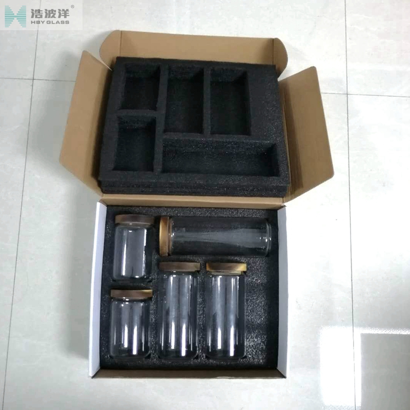 150ML stackable glass jar with customized package