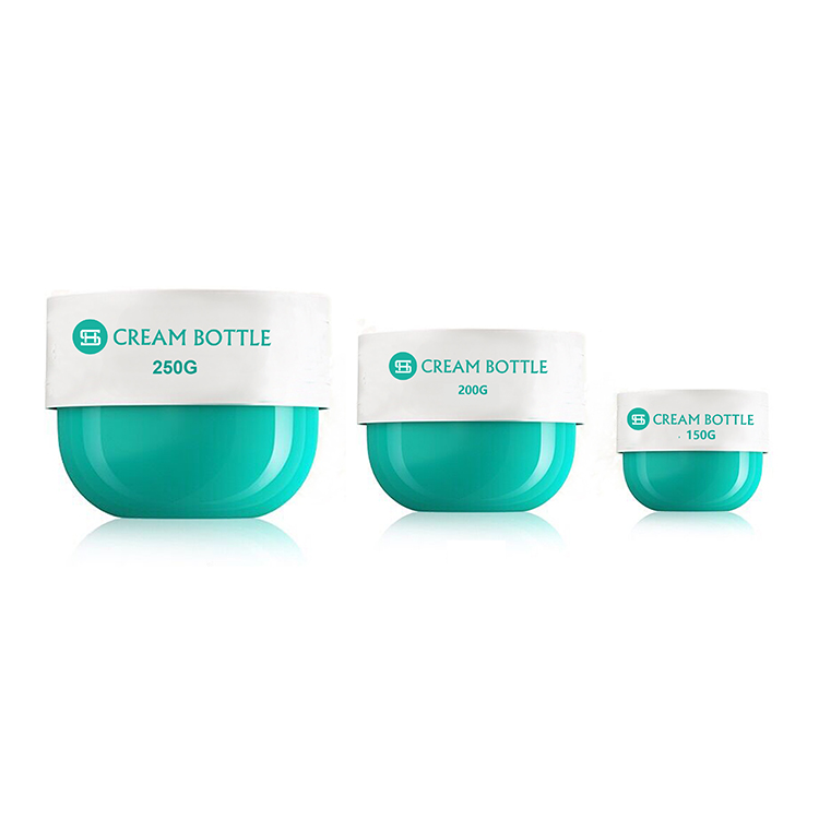 150g 200g 250g custom luxury round shape face empty pp cosmetic containers plastic cream jar