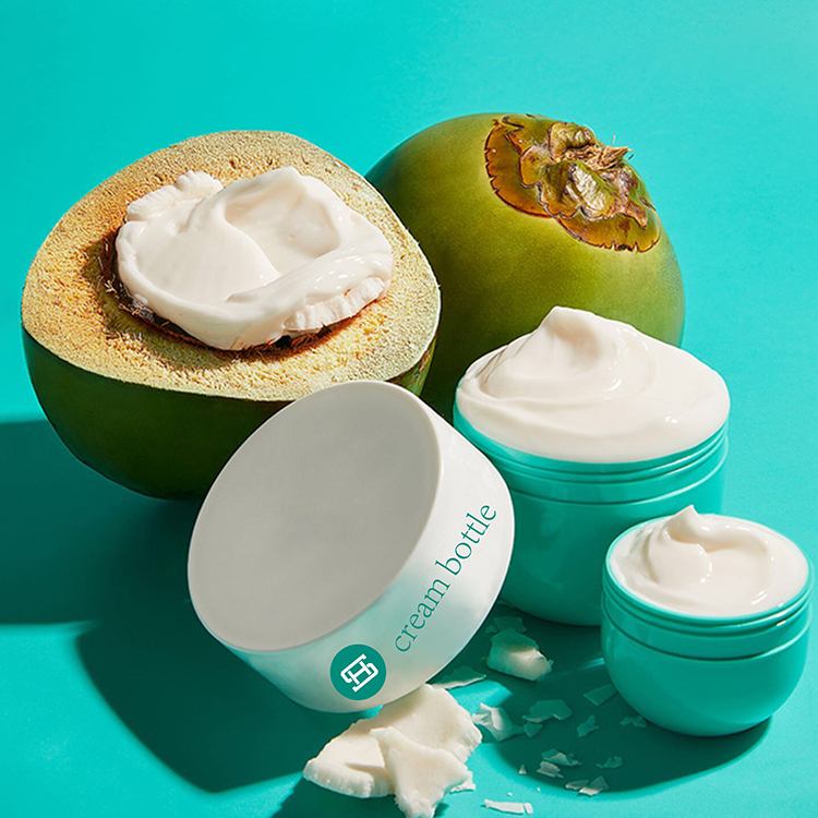 150g 200g 250g custom luxury round shape face empty pp cosmetic containers plastic cream jar