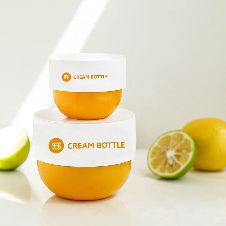 150g 200g 250g custom luxury round shape face empty pp cosmetic containers plastic cream jar