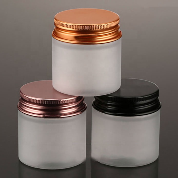 150g 200g 5oz Frost Clear PET Jar Empty Aluminum Cap Cosmetic Tin Pot Lip Balm Body Hand Face Cream Jar Storage Container