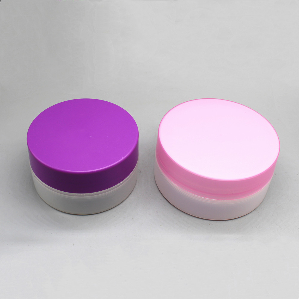 150g 250g flat round empty plastic jar for face cream cosmetic container jar