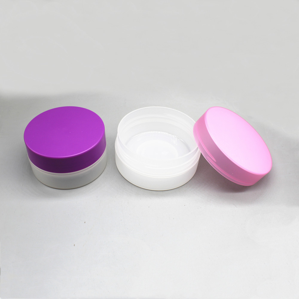 150g 250g flat round empty plastic jar for face cream cosmetic container jar