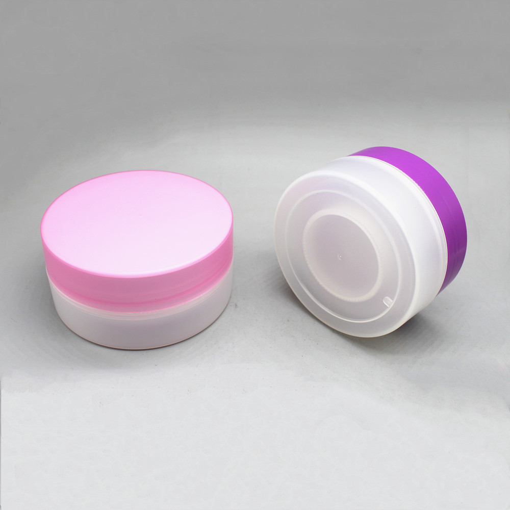 150g 250g flat round empty plastic jar for face cream cosmetic container jar