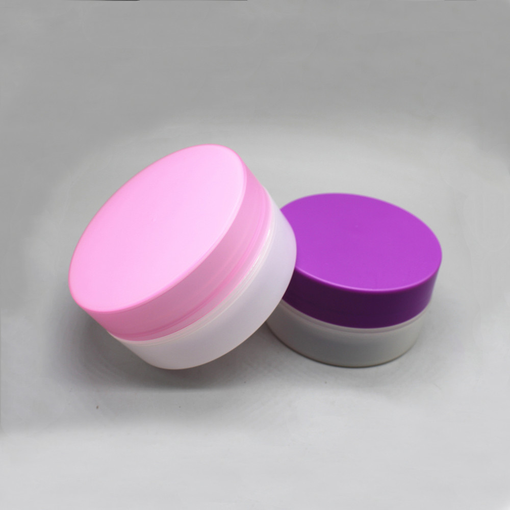 150g 250g flat round empty plastic jar for face cream cosmetic container jar