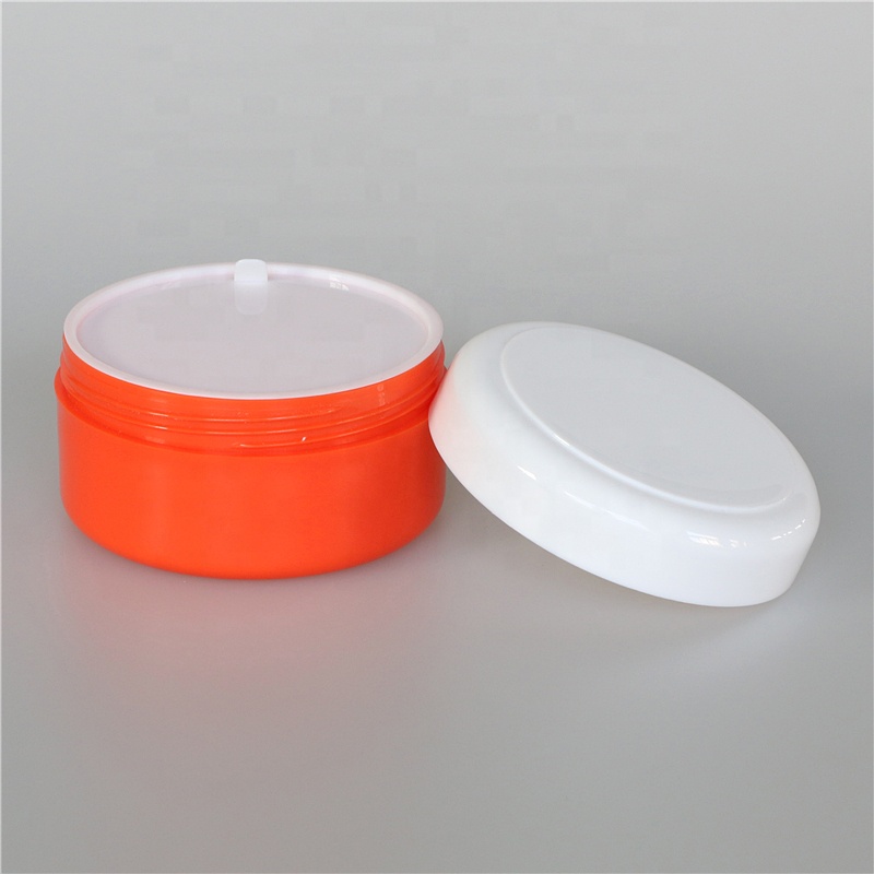 150g Black plastic cosmetic cream jar with lids