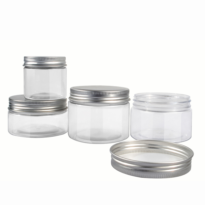 150g Food Grade PET Face Cream Body Butter Cosmetic Empty Plastic Jar with Aluminum cap