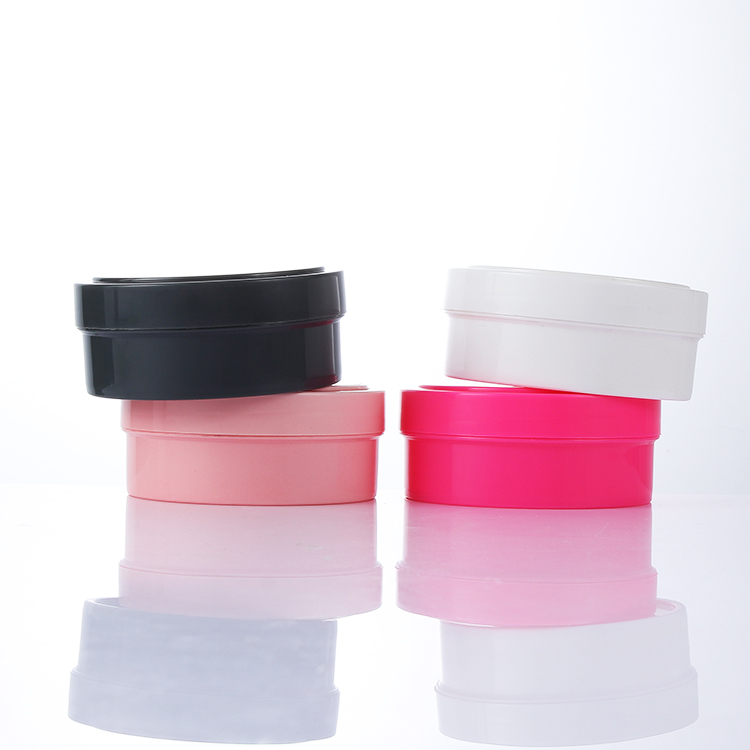 150g custom black empty PP plastic cream jar with screw cap
