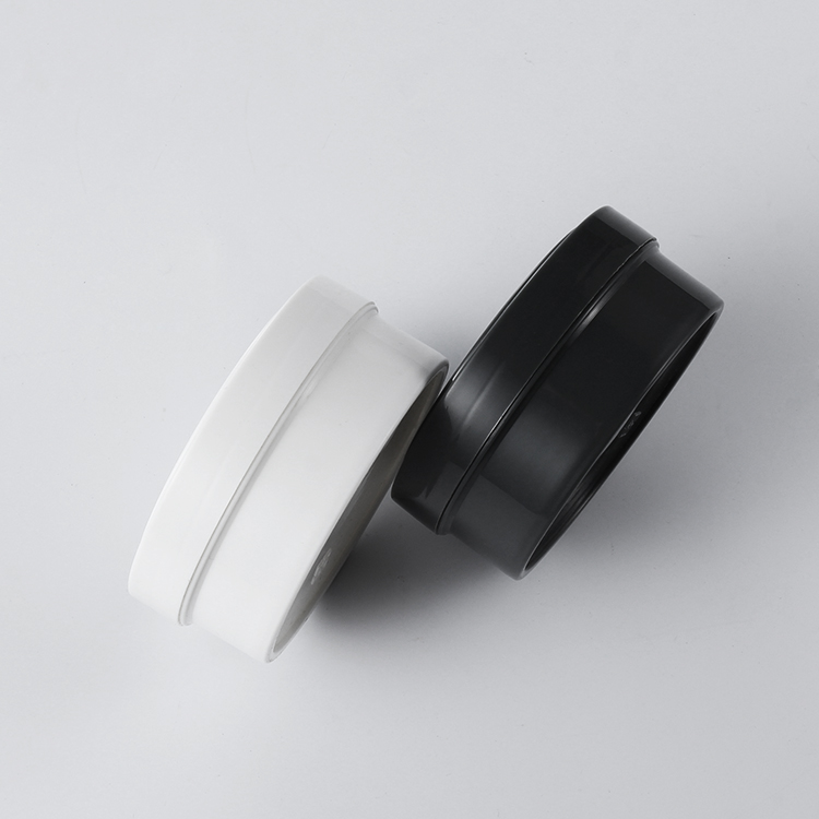 150g custom black empty PP plastic cream jar with screw cap