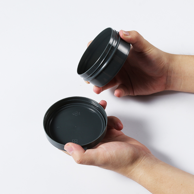 150g custom black empty PP plastic cream jar with screw cap