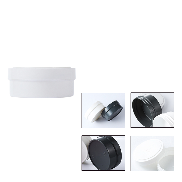 150g custom black empty PP plastic cream jar with screw cap