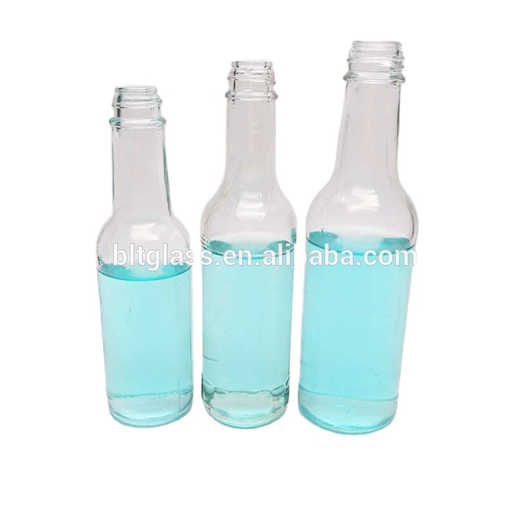 150ml 180ml 250ml BBQ hot sauce glass bottle with black plastic lid