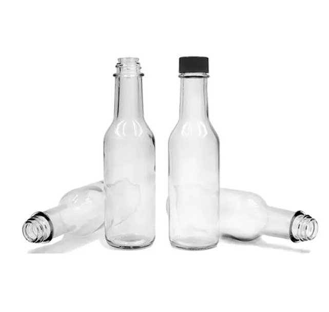 150ml 180ml 250ml Bulk chili sauce glass bottle, glass hot sauce bottle with plastic lid