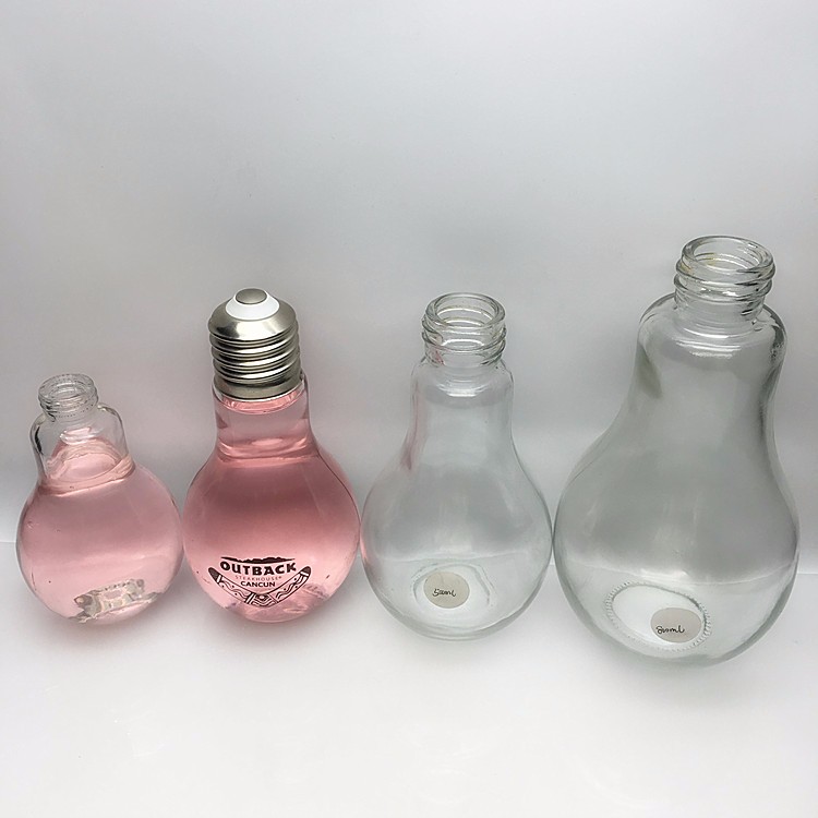 150ml 200ml 250ml 300ml 400ml 500ml 800ml Glass light bulb bottle for beverage