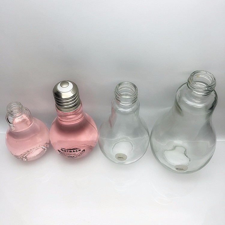 150ml 200ml 250ml 300ml 400ml 500ml 800ml Glass light bulb bottle for beverage