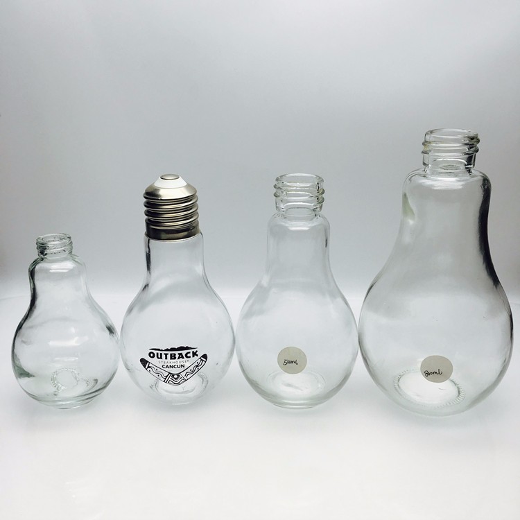 150ml 200ml 250ml 300ml 400ml 500ml 800ml Glass light bulb bottle for beverage