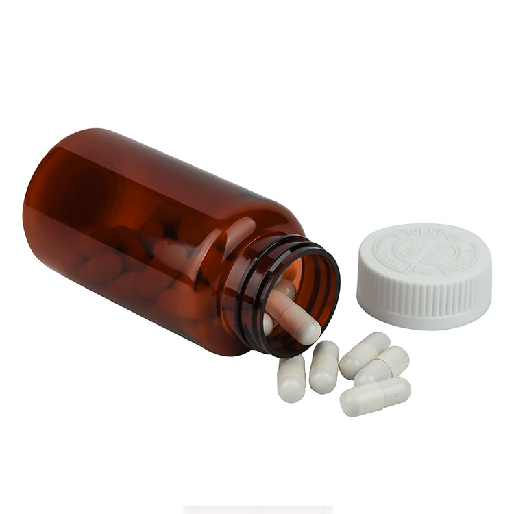 150ml 200ml 250ml 300ml Mouth Empty Amber Pharmaceutical Pill/Medicine Bottle/Container With Child-resistant Cap Tablet Jar
