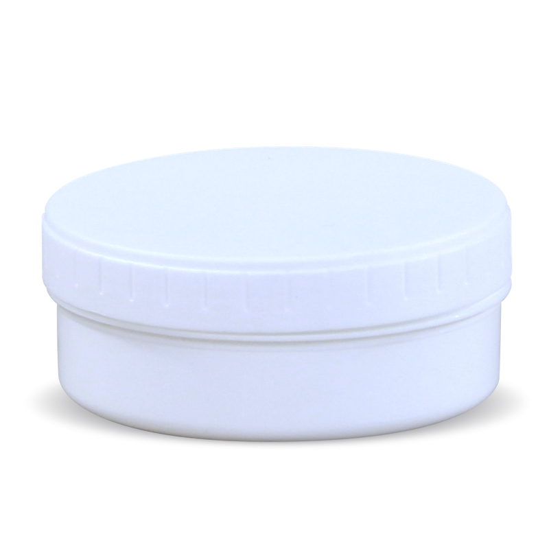 150ml 200ml 250ml 4oz luxury white plastic round cosmetics jar with lids square reusable empty cosmetic cream packaging jar
