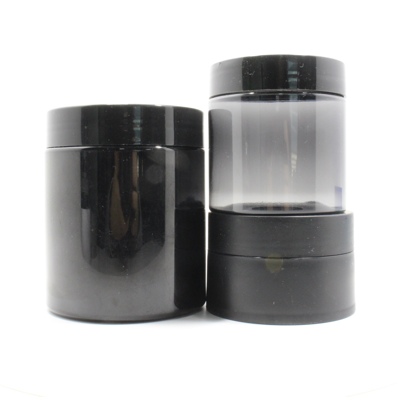150ml 200ml 250ml empty big size amber black blue PET plastic cosmetic packaging jars with screw lid