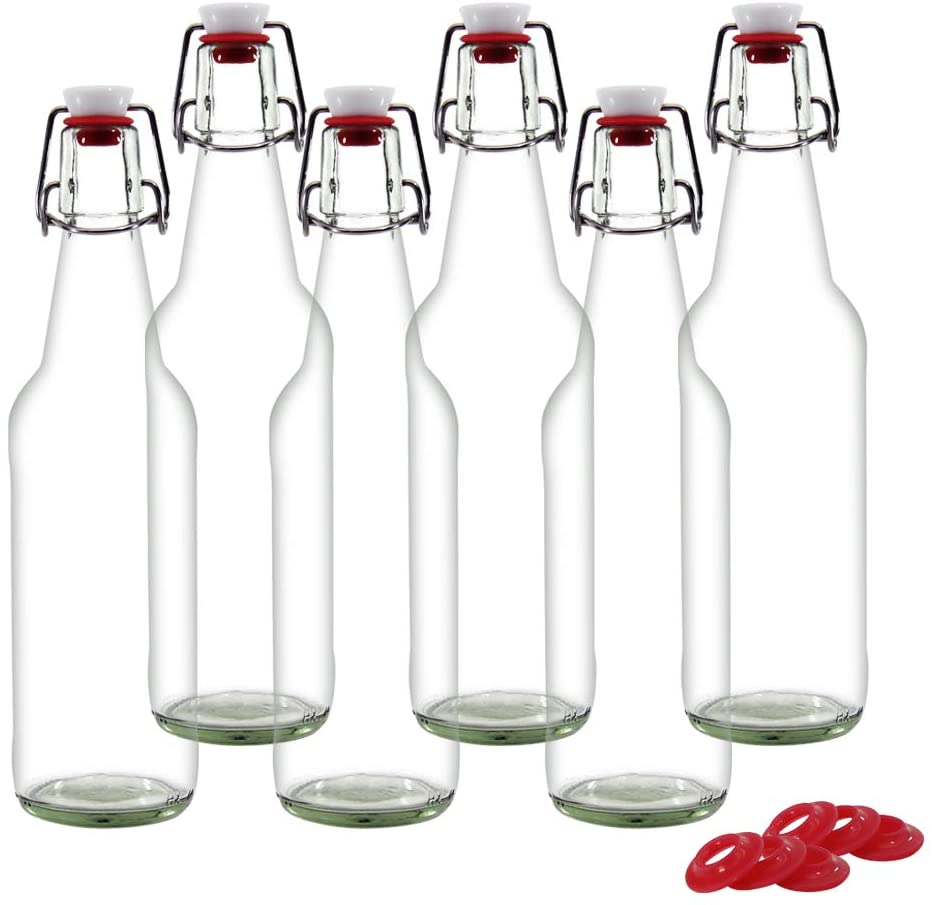 150ml 200ml 300ml 500ml 1l 1000ml swing top buckle sealed glass bottles