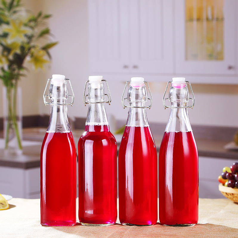 150ml 200ml 300ml 500ml 1l 1000ml swing top buckle sealed glass bottles