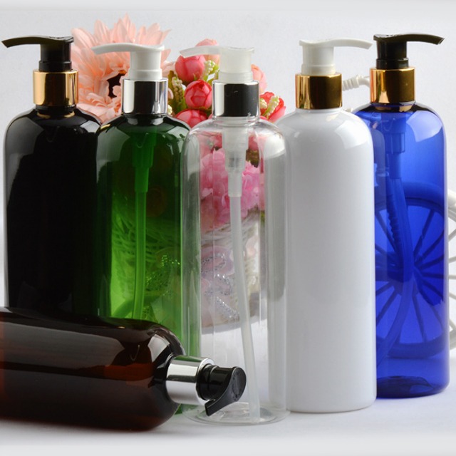 150ml 200ml 500ml fancy empty cosmetic pet Square rose gold Pump Shampoo lotion bottle