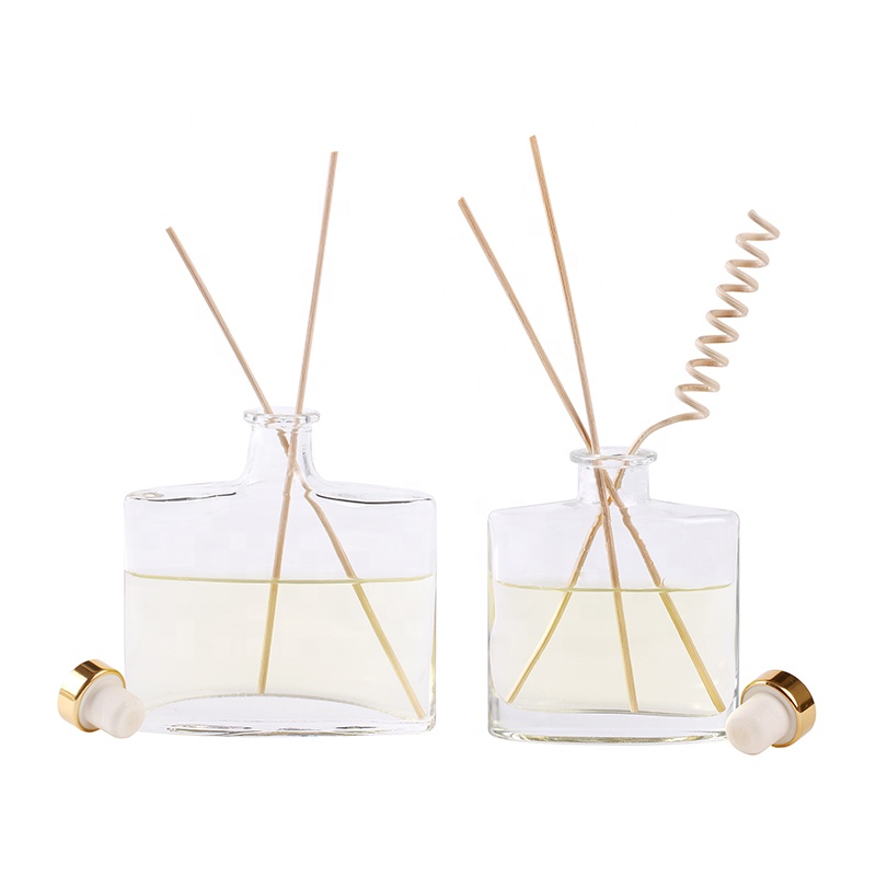 150ml 200ml flat glass cosmetic essential oil perfume bottles 150ml glass with cork top