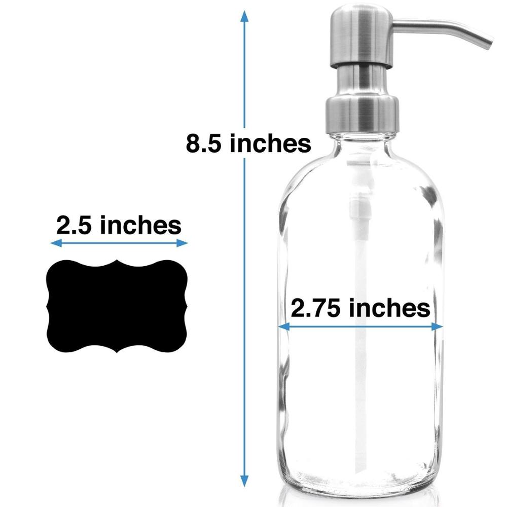 150ml 200ml100ml 300ml Empty Pump Glass Bottle Lotion Shampoo Liquid Soap Wash Water Nozzles Glass Mason Jar Spray Bottle 500ml
