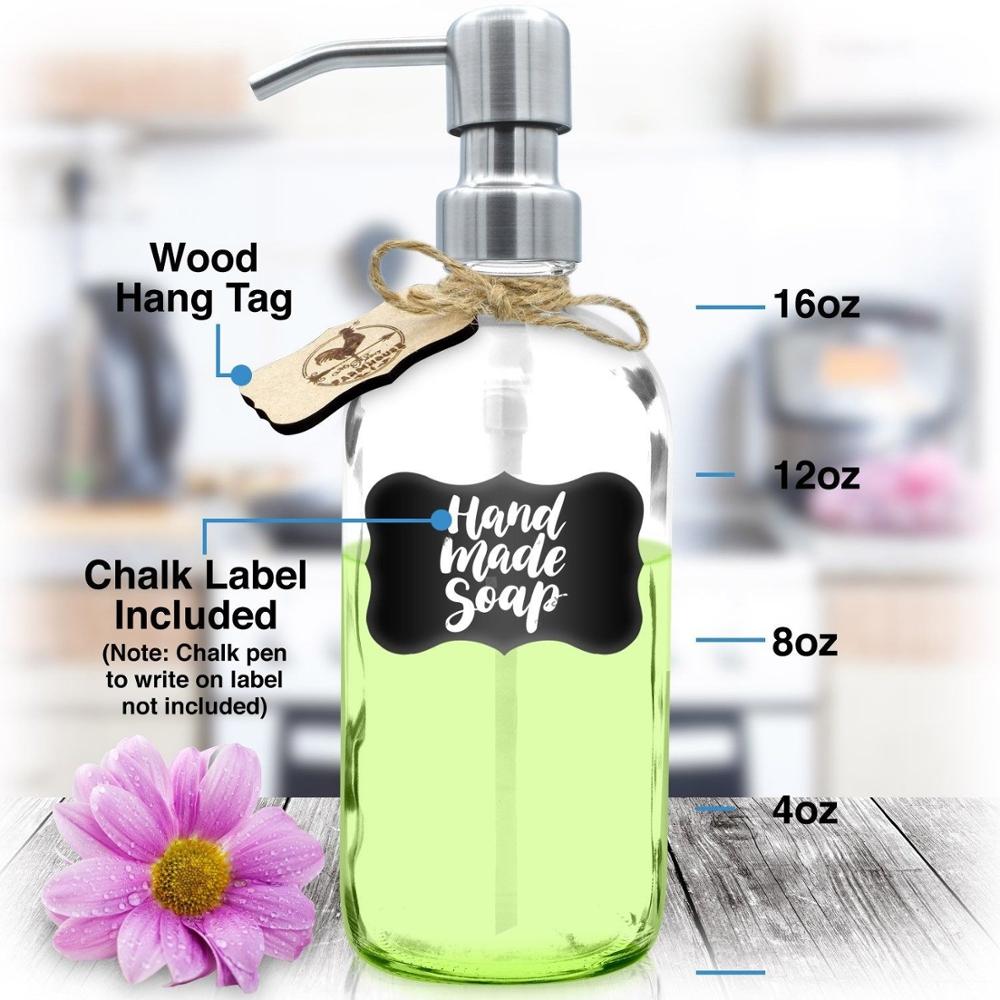 150ml 200ml100ml 300ml Empty Pump Glass Bottle Lotion Shampoo Liquid Soap Wash Water Nozzles Glass Mason Jar Spray Bottle 500ml