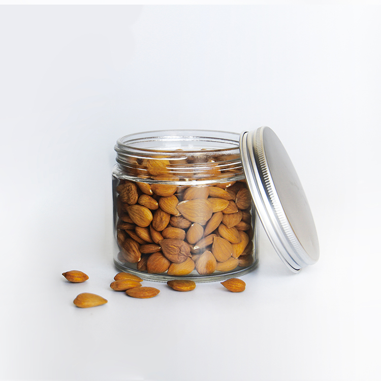 150ml 250ml 350ml Food Glass Container With Silver Screw Lid