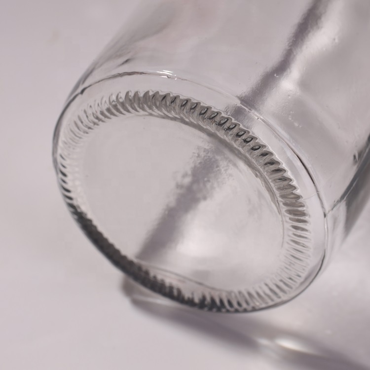 150ml 250ml Clear woozy glass hot sauce bottle 5 oz 8oz with screw lid