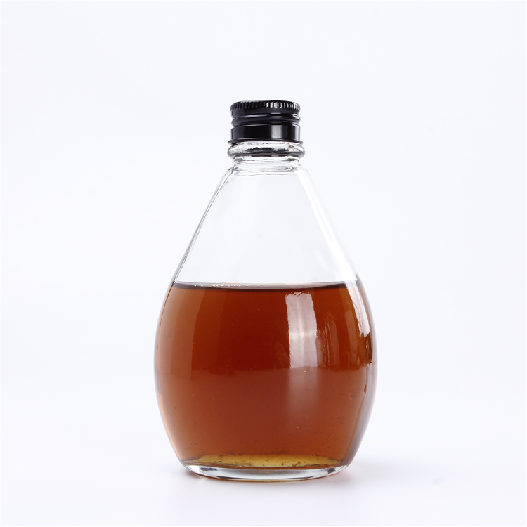 150ml 280ml 300ml 500ml Light Bulb Shape Glass Bottle With Screw Cap Frosted Flint Type With Juice Beverage