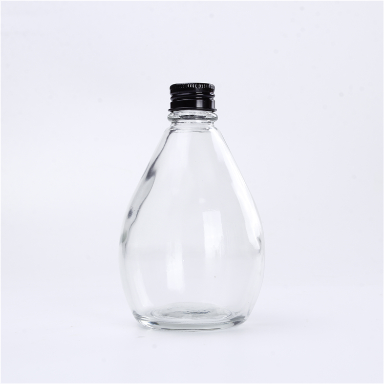 150ml 280ml 300ml 500ml Light Bulb Shape Glass Bottle With Screw Cap Frosted Flint Type With Juice Beverage