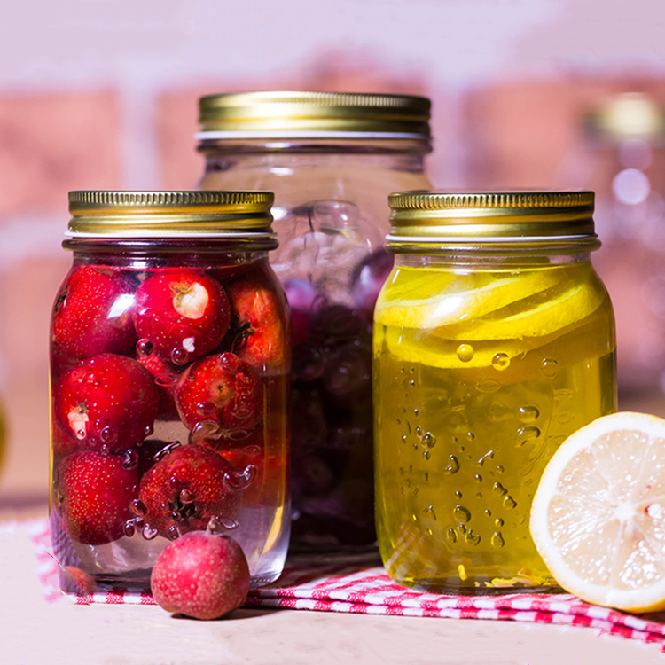 150ml 300ml 500ml 1000ml food grade clear carved glass mason jar for pickle