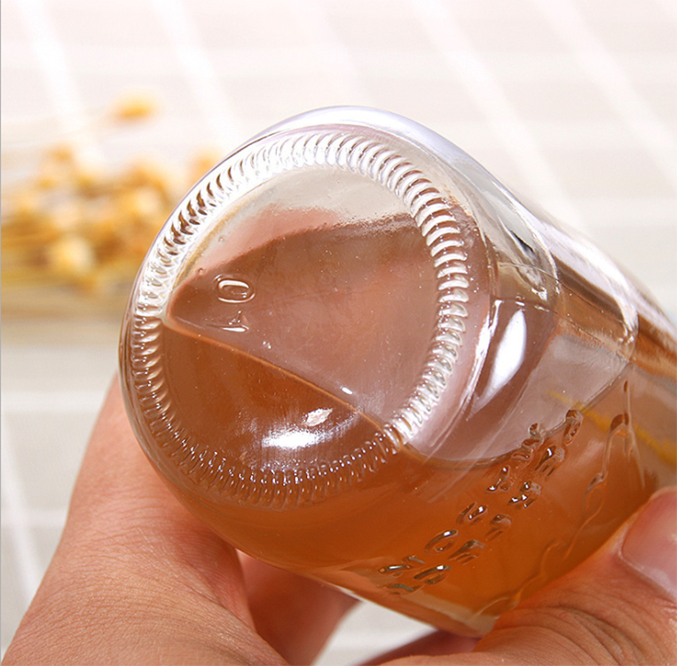 150ml 300ml 500ml 1000ml round glass mason bee honey storage jars with screw cover