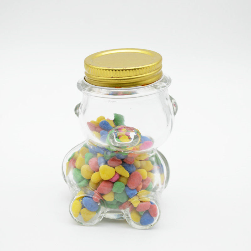 150ml 320ml Glass Honey Bear Jars with Aluminium Lids for Honey, Candles and other Crafts