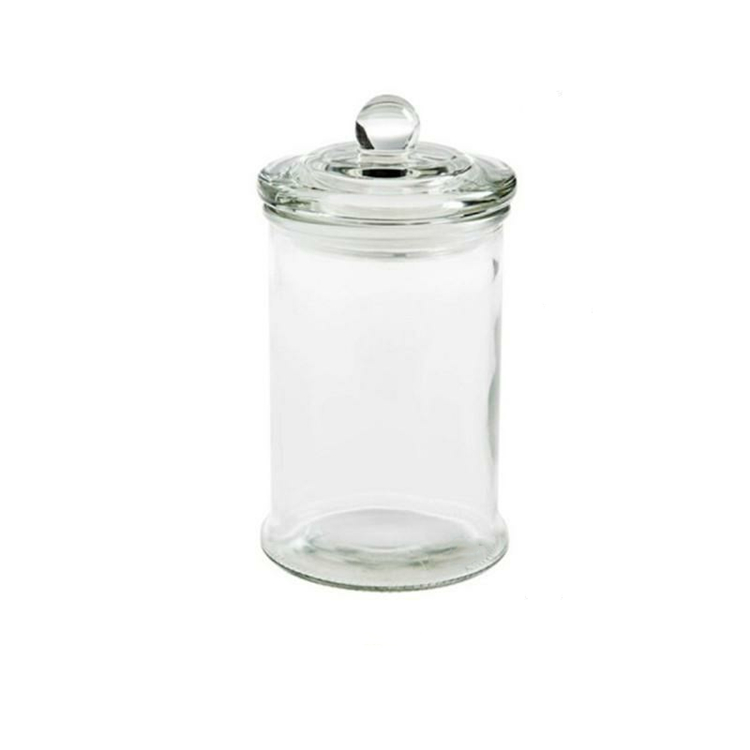 150ml 350ml 750ml 1250ml round sealed glass jar with glass lid for storing tea legumes and grains