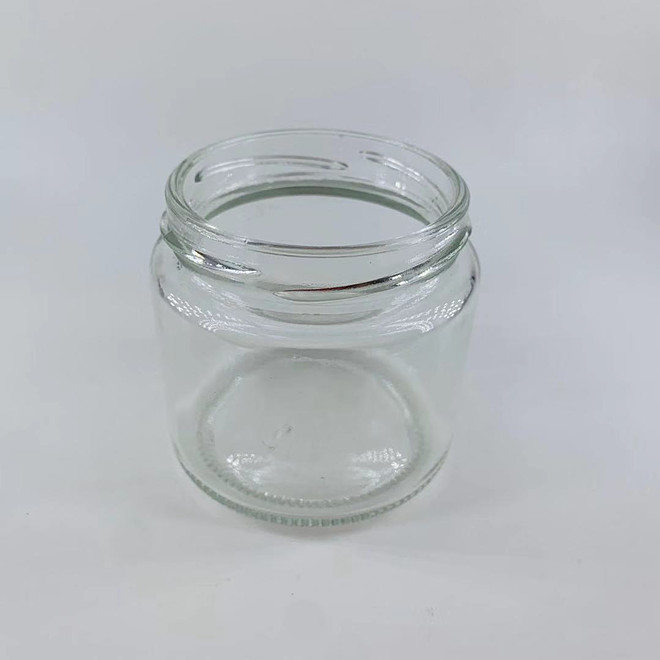 150ml 5oz clear round nutella jam honey food glass jar container with metal lid