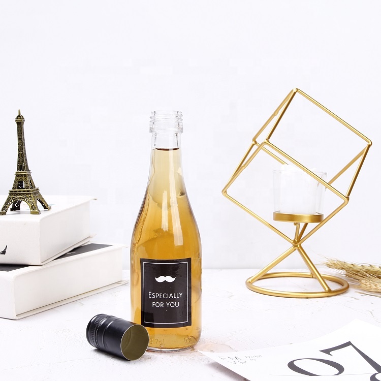 150ml Big belly small empty mini glass liquor bottle with deep aluminum lid