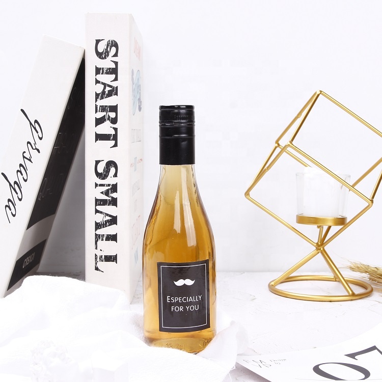 150ml Big belly small empty mini glass liquor bottle with deep aluminum lid