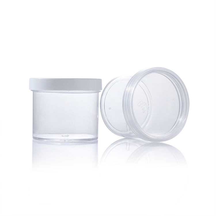 150ml Clear White Wide-mouth Empty PS Container Plastic Cosmetic Jars With Lids For Face Cream