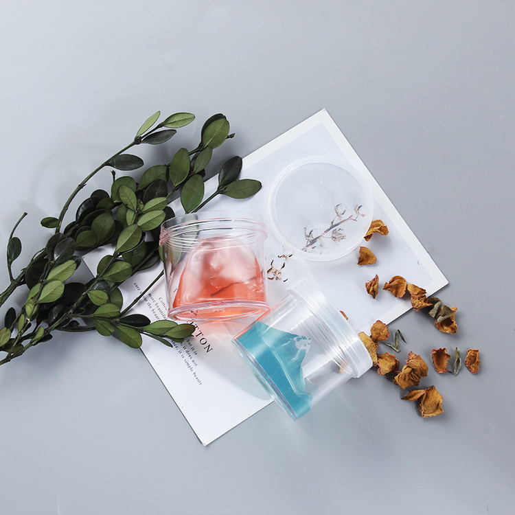 150ml Clear White Wide-mouth Empty PS Container Plastic Cosmetic Jars With Lids For Face Cream