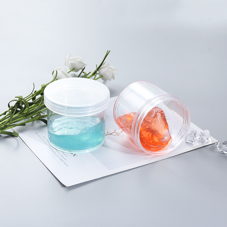 150ml Clear White Wide-mouth Empty PS Container Plastic Cosmetic Jars With Lids For Face Cream