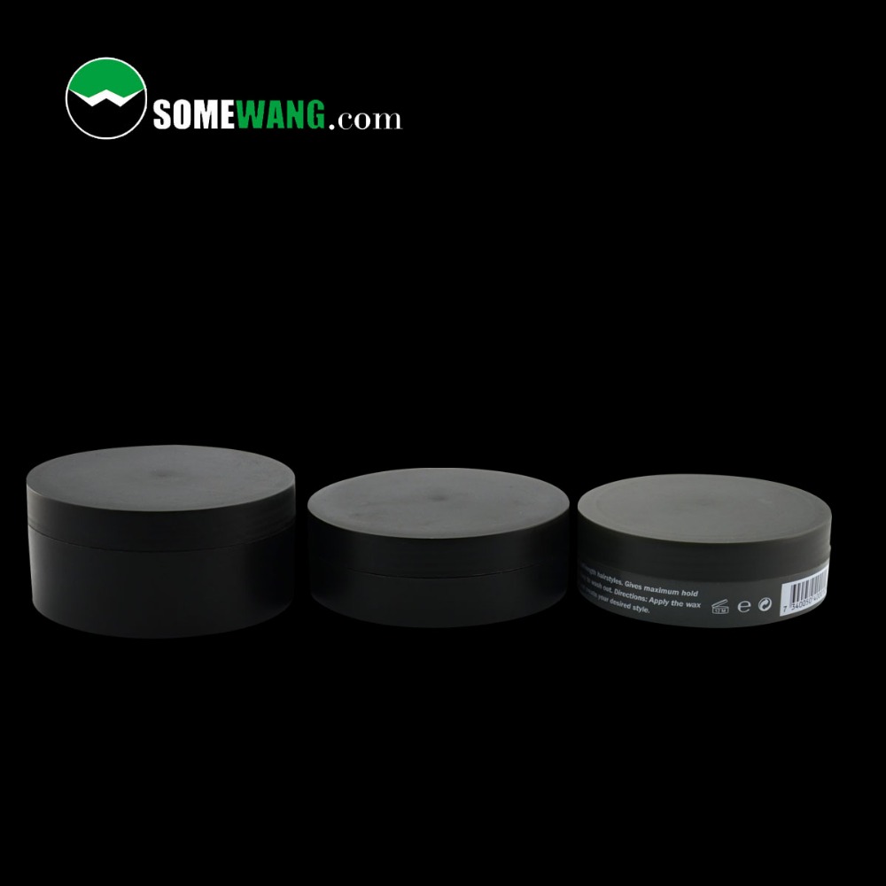 150ml Empty Plastic Skin Care Cosmetic Double Wall Black Cream Jars