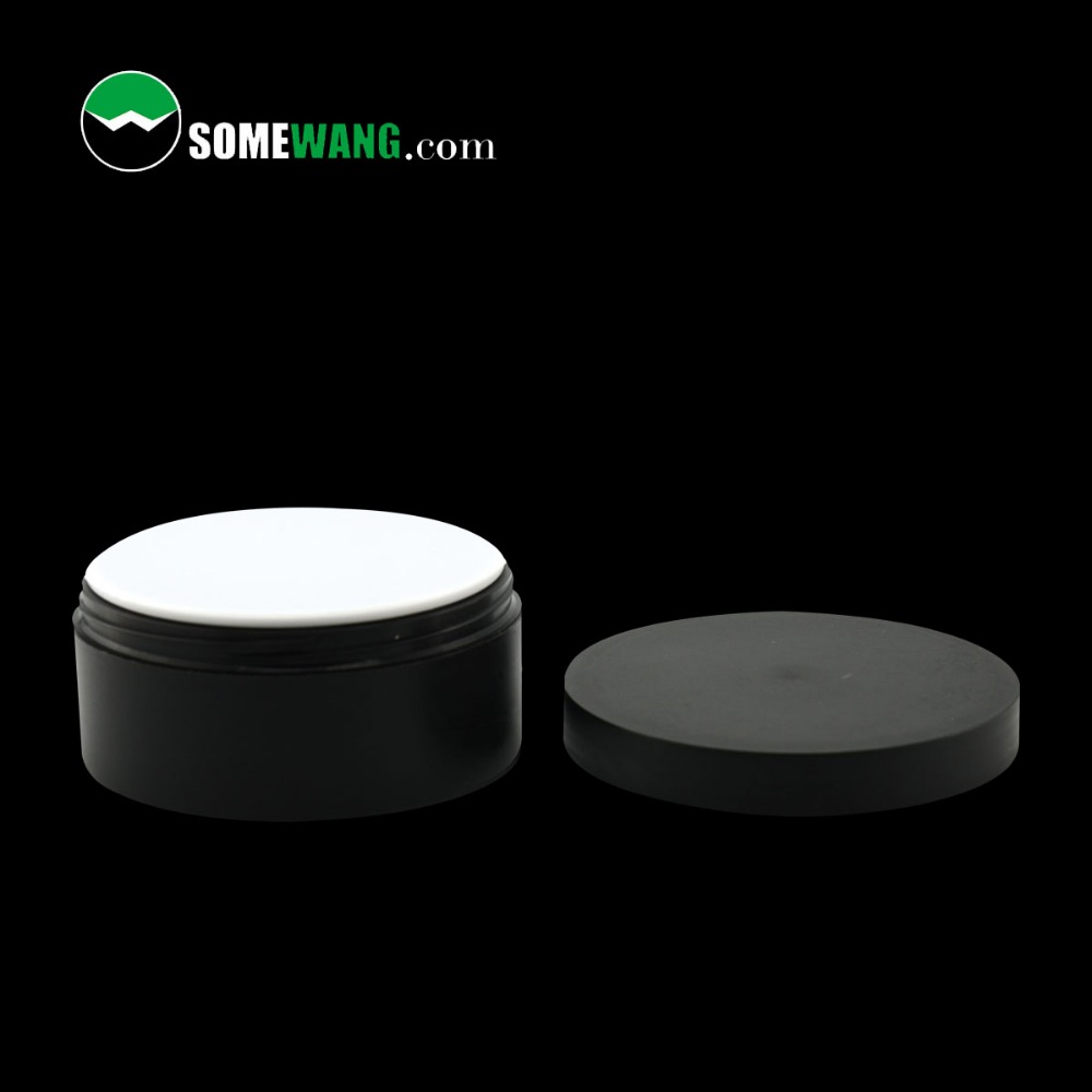150ml Empty Plastic Skin Care Cosmetic Double Wall Black Cream Jars